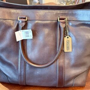 Coach Dark Brown Leather Tote